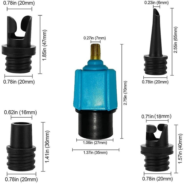 Inflatable Sup Pump Adaptor Compressor Air Valve Converter With 4 Air Valve Nozzles Image 7