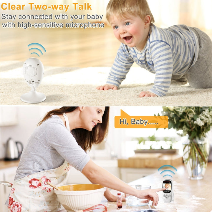 656FT Wireless Video Baby Monitor Infrared Night Vision LCD Display 2.4in Image 4