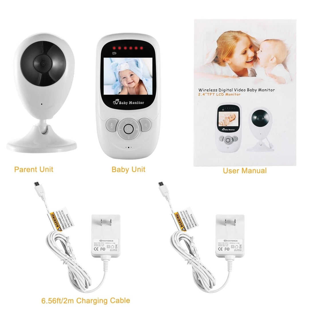 656FT Wireless Video Baby Monitor Infrared Night Vision LCD Display 2.4in Image 11