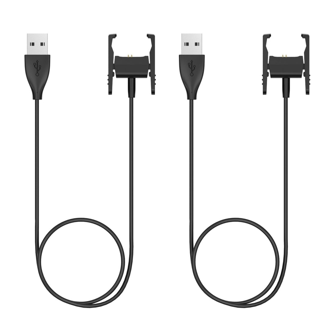 Fitbit Charge 2 USB Charging Cable 2-Pack 3.3ft Black Durable Replacement Image 1