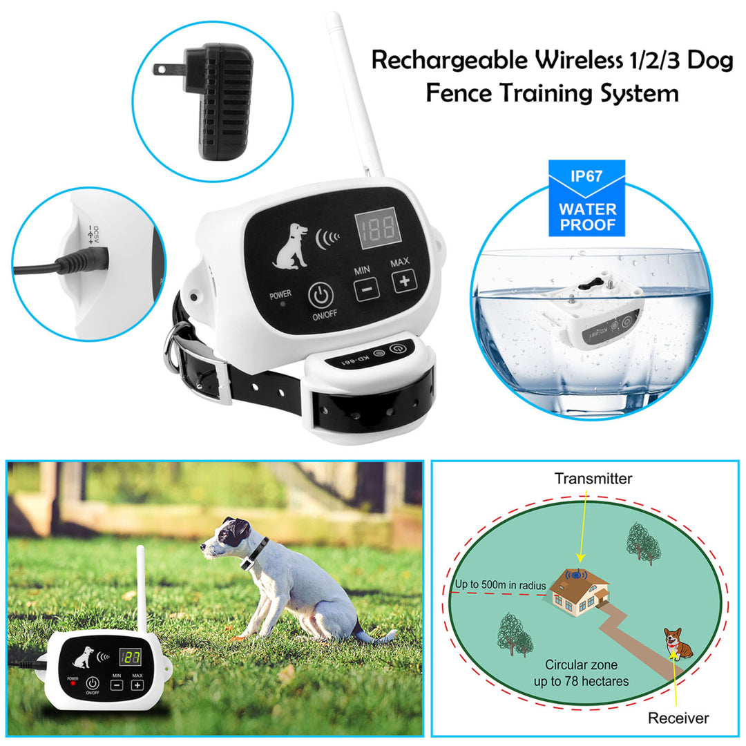 Rechargeable Wireless Dog Fence Training System Image 2