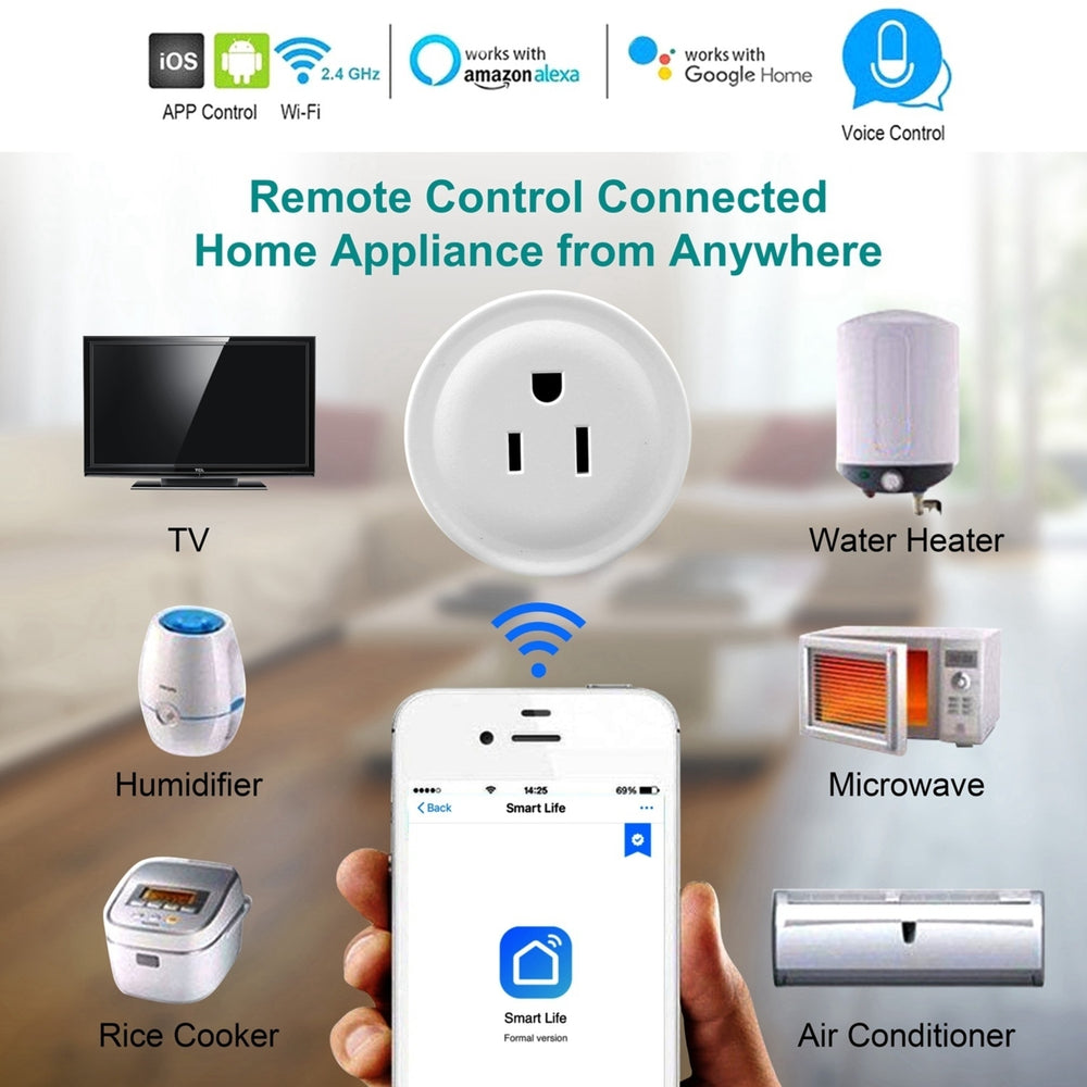 WiFi Smart Plug Outlet Wireless Smart Socket APP Remote Voice Control Timer Image 2