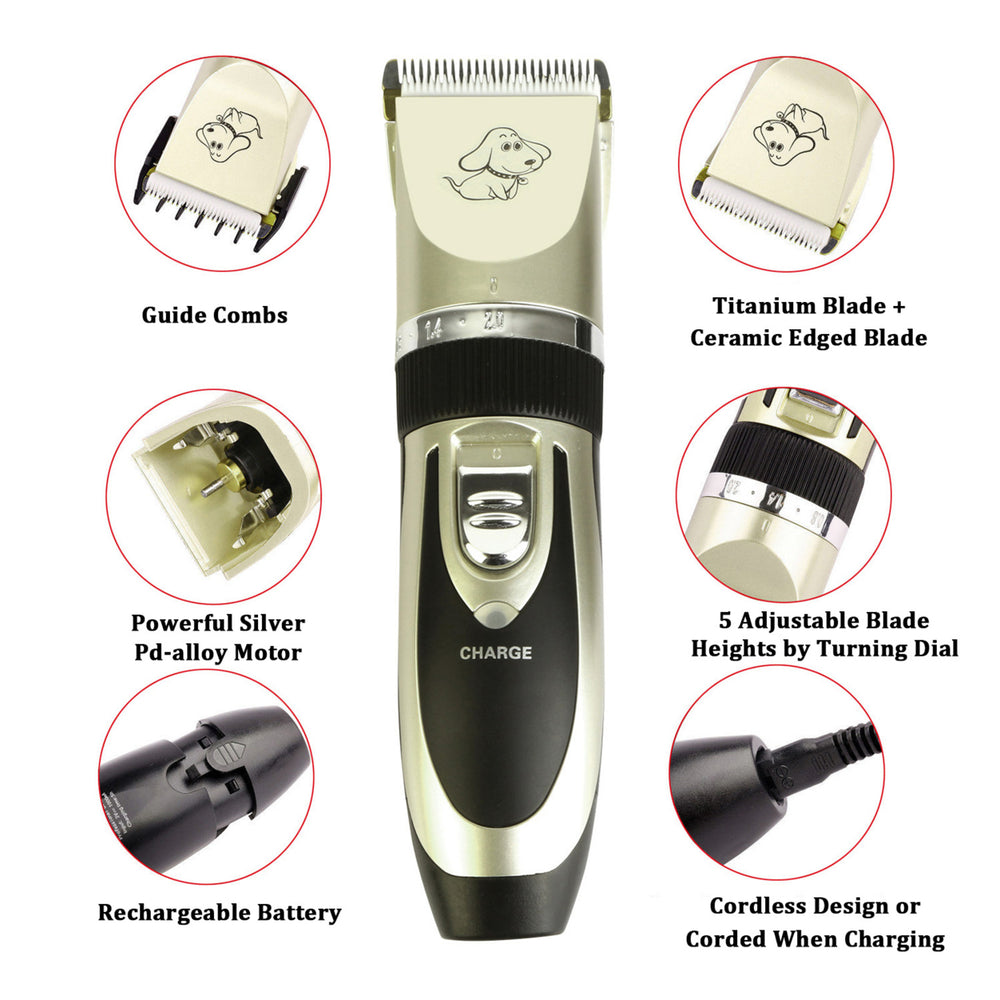 Rechargeable Electric Cordless Pet Hair Clipper Image 2