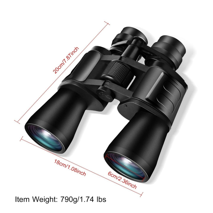 Portable Zoom Binoculars 50mm FMC Lens Low Light Night Vision 8-24x Black Image 4