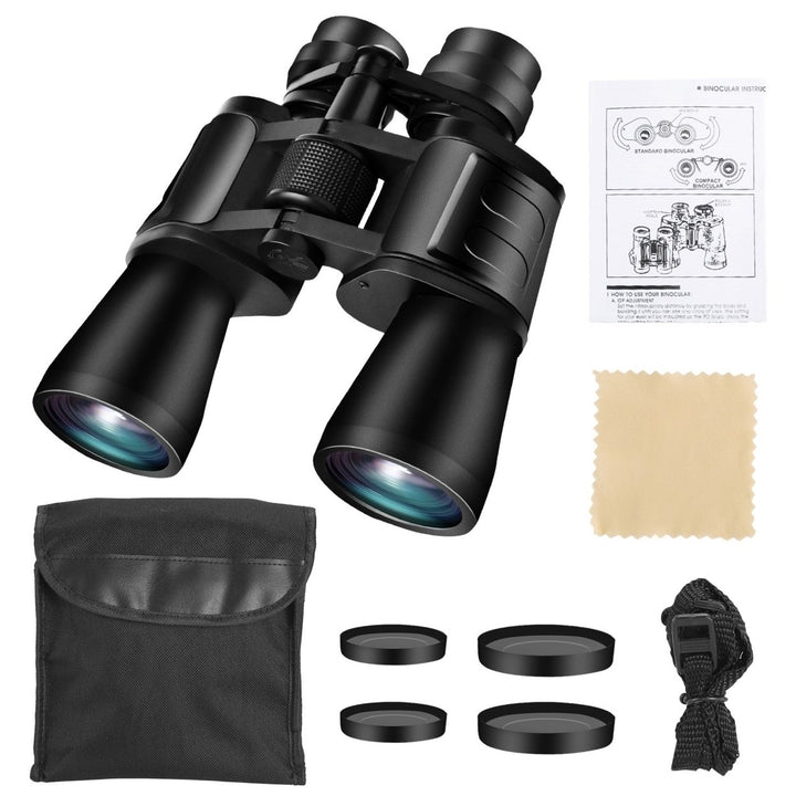 Portable Zoom Binoculars 50mm FMC Lens Low Light Night Vision 8-24x Black Image 11