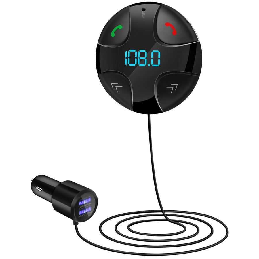 Car Wireless FM Transmitter V4.2 Car MP3 Player 3.4A Dual USB Charge Image 1