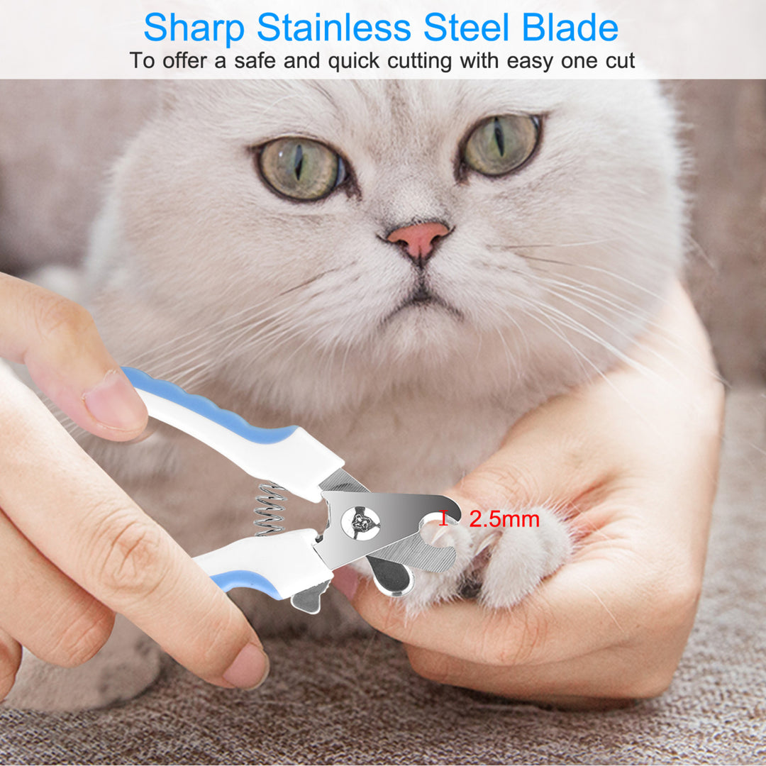 Dog Nail Clippers Pet Cat Nail Toe Trimmer Stainless Steel Grooming Tool Image 3