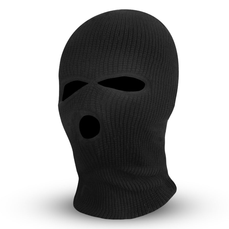 Balaclava Face Mask 3-Hole Knitted Windproof Ski Mask Full Face Cover Winter Mask Image 1