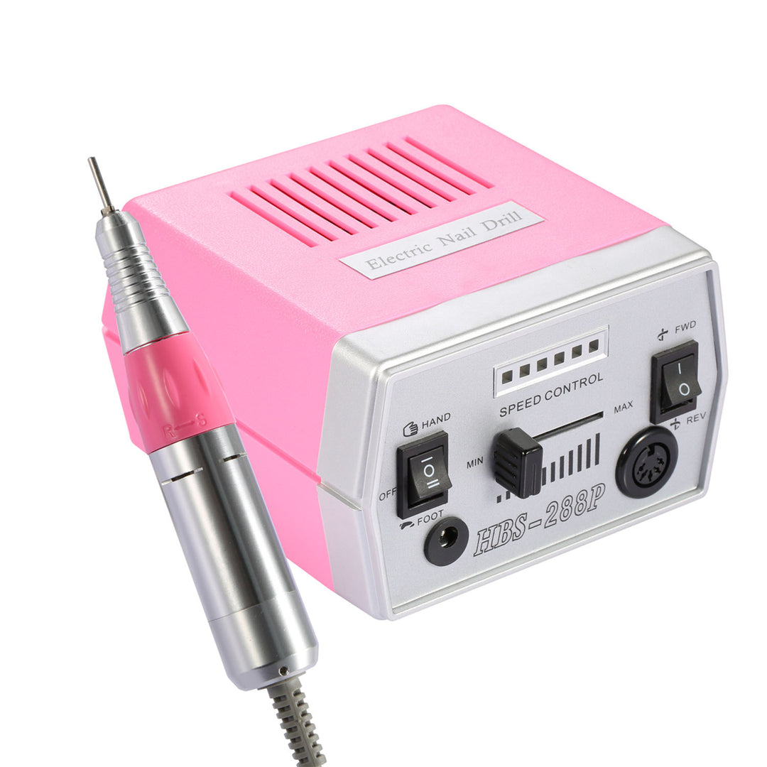 Professional Acrylic Nail Drill Machine 30000RPM Electric Handpiece Pink Image 1