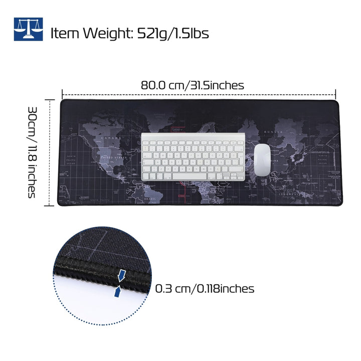 Large Gaming Mouse Pad Non-Slip Rubber Base Mousepad Durable Stitched Edges Image 6