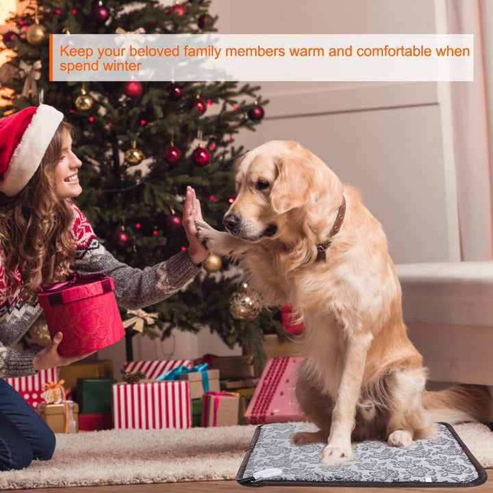 Pet Heating Pad Dog Cat Electric Heating Mat Waterproof Adjustable Warming Blanket Image 7