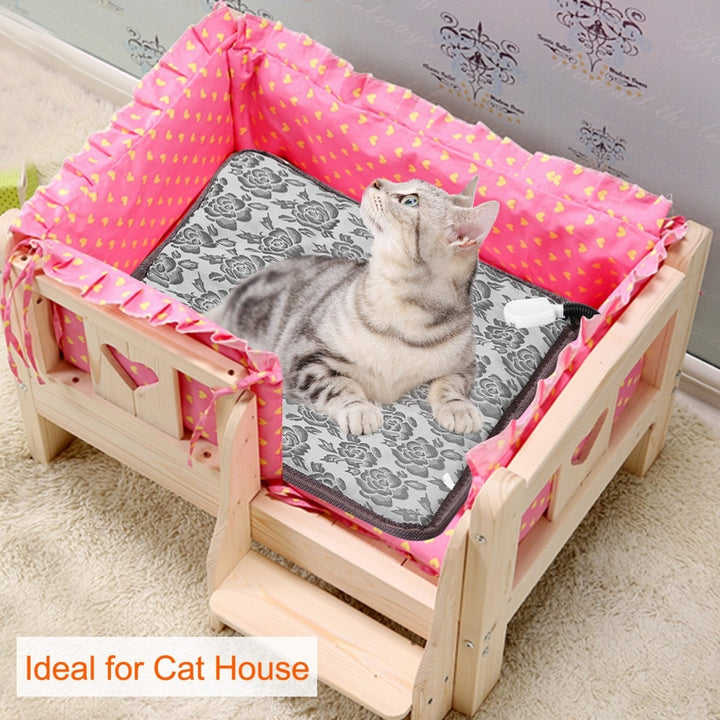 Pet Heating Pad Dog Cat Electric Heating Mat Waterproof Adjustable Warming Blanket Image 9