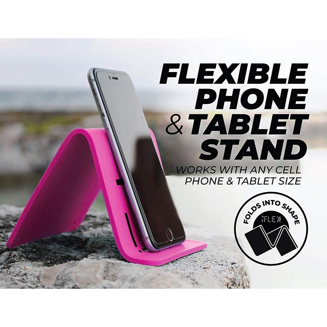 iFLEX Tablet Cell Phone Flexible Stand Neon Pink Universal Mount Hands-Free FLEXPINK1 Image 2