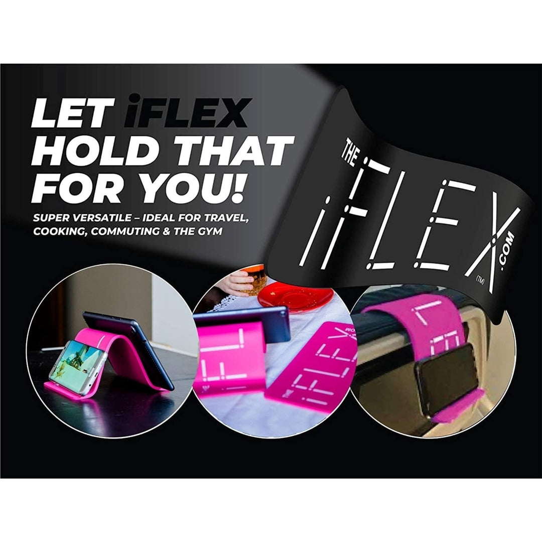 iFLEX Tablet Cell Phone Flexible Stand Neon Pink Universal Mount Hands-Free FLEXPINK1 Image 3