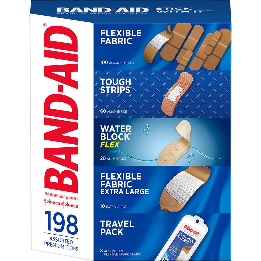 Band-Aid Adhesive Bandages Assorted 198 Count Image 1