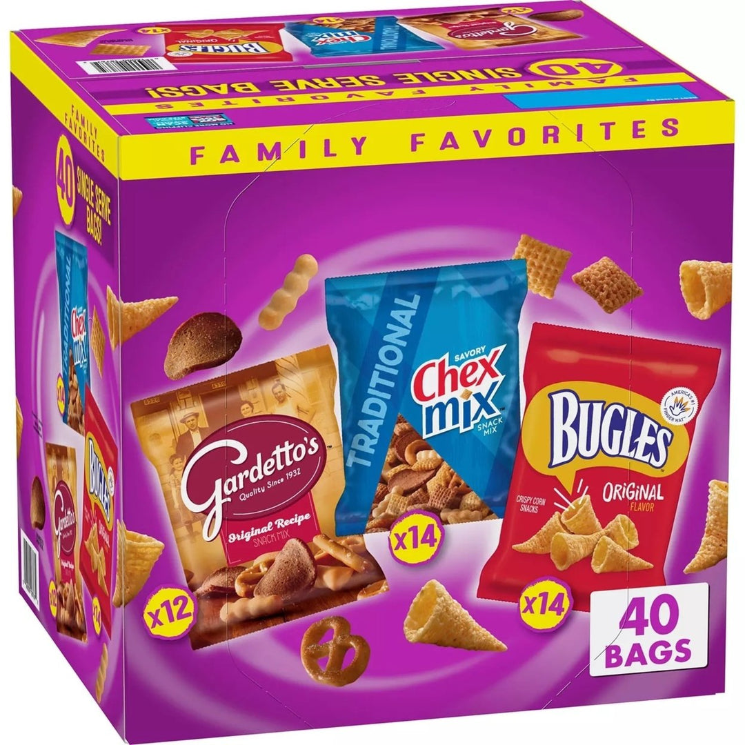 Bugles, ChexMix and Gardetto Variety Pack (40 Count) Image 1