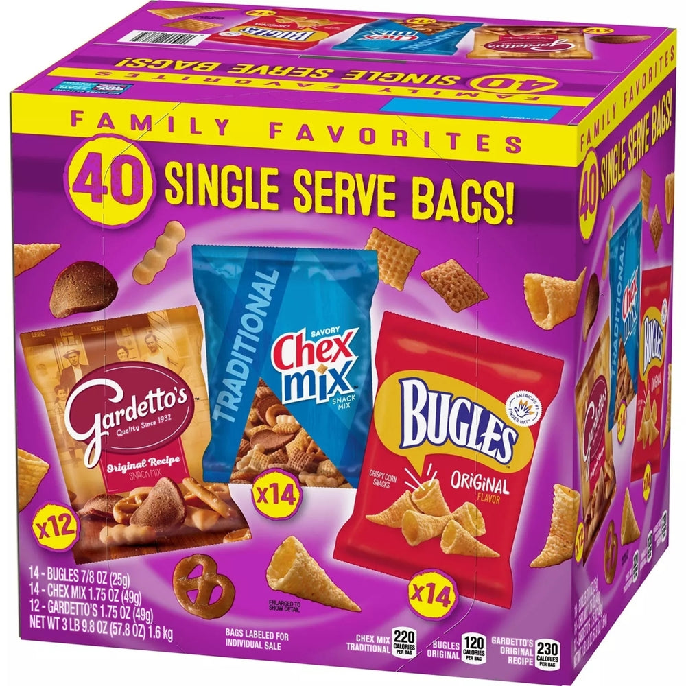 Bugles ChexMix and Gardetto Variety Pack (40 Count) Image 2