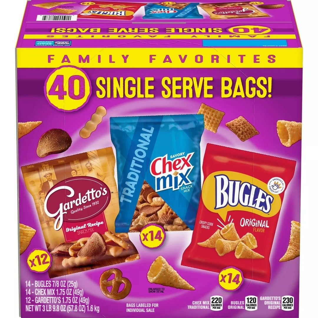 Bugles, ChexMix and Gardetto Variety Pack (40 Count) Image 3