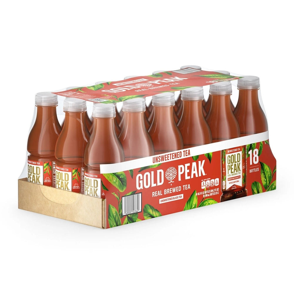 Gold Peak Unsweetened Tea 16.9 Fluid Ounce (Pack of 18) Image 2