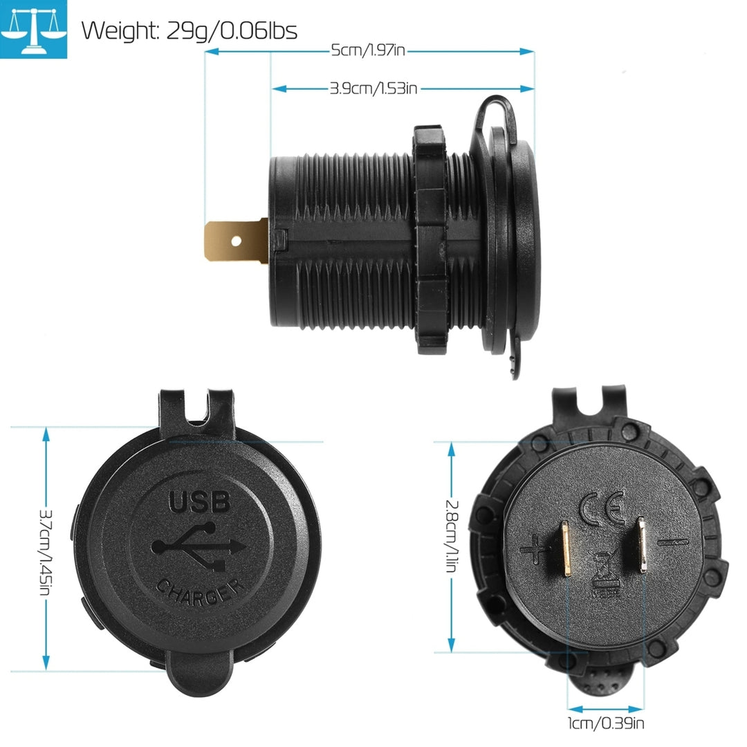 1Pc 2 USB Charger 12-24V Car Cigarette Lighter Socket Splitter Image 8