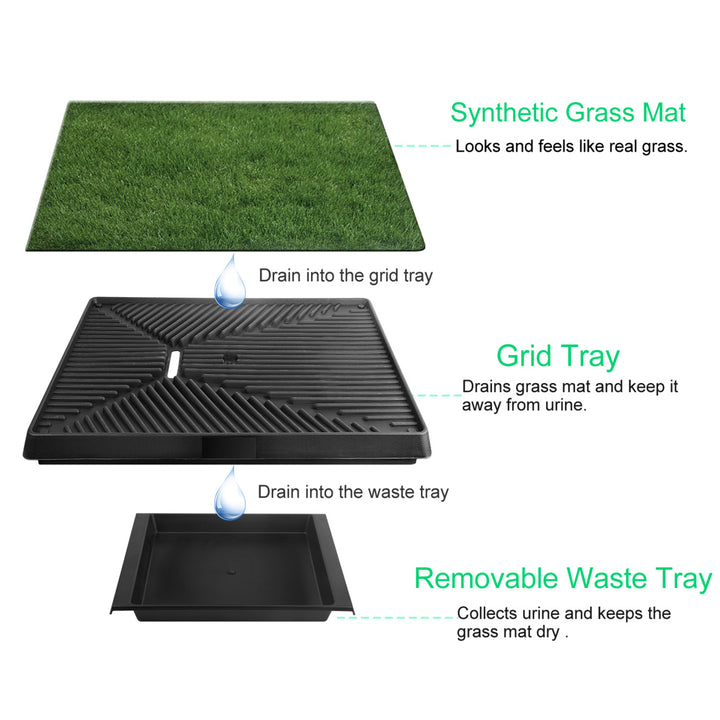 Dog Potty Training Artificial Grass Pad Pet Cat Toilet Trainer Mat Puppy Loo Tray Image 4