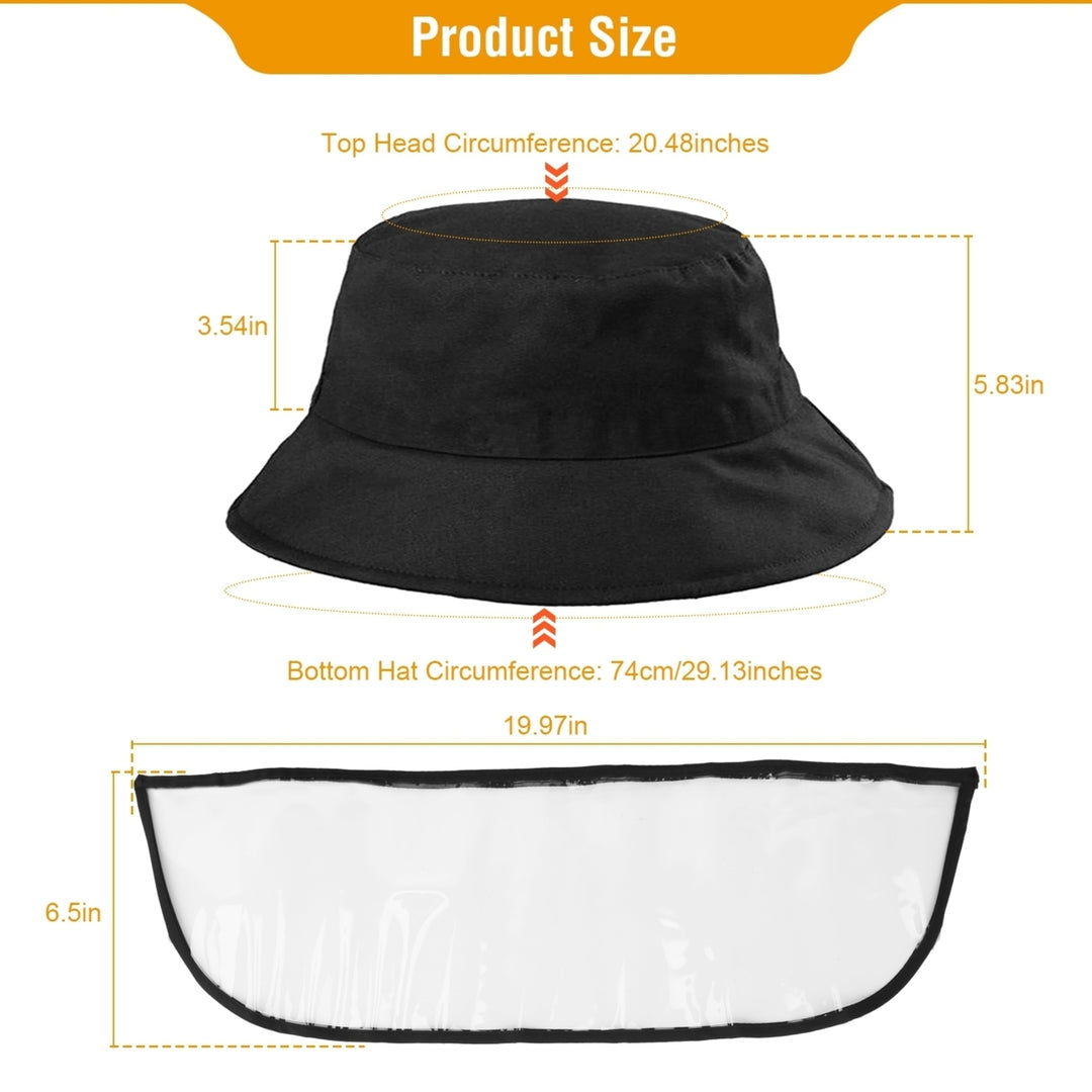 Fishman Hat Protective Face Shield Removable Sun Bucket Cap Face Cover Black Image 4