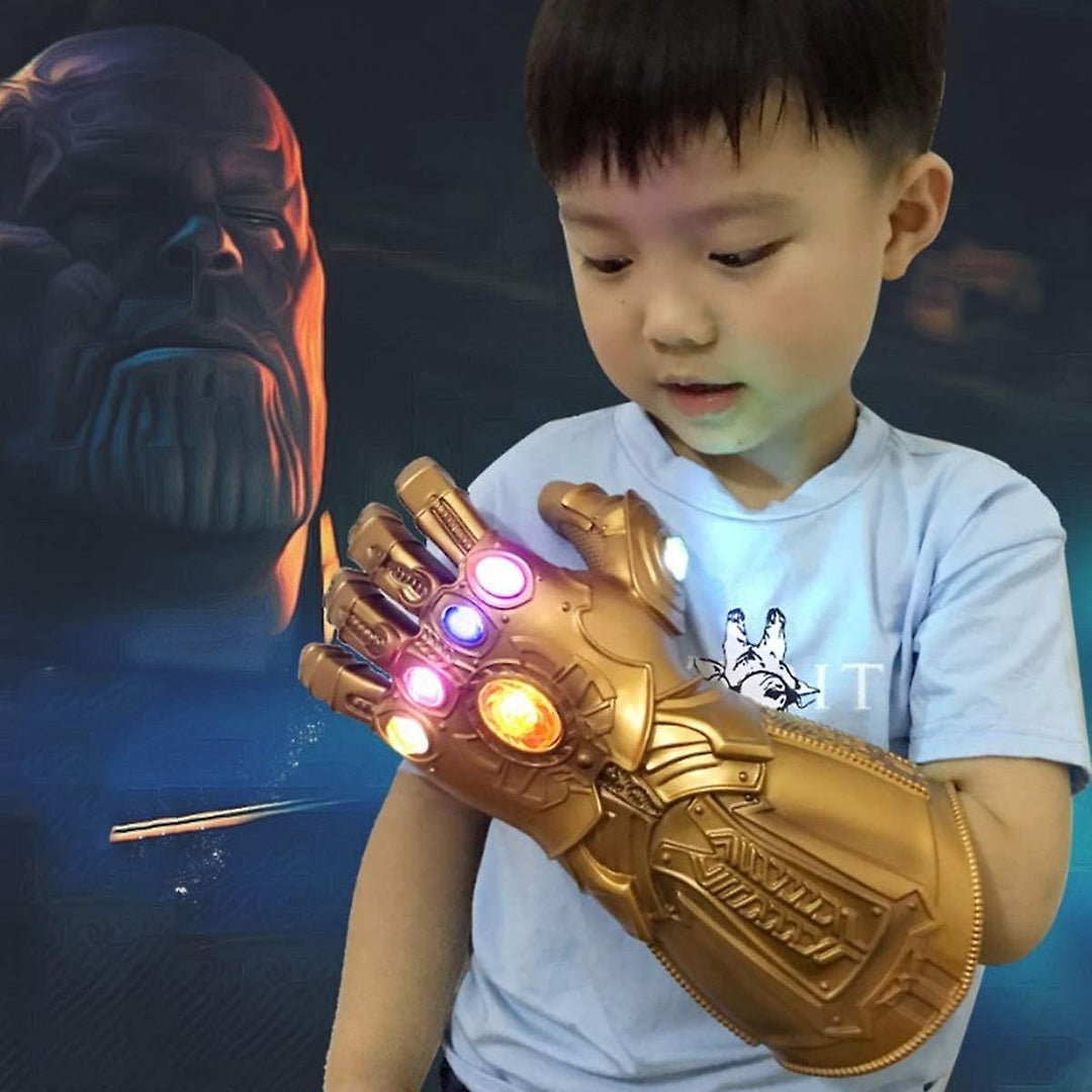 Thanos Infinity Gauntlet Led Gem Light Up Glove Avengers Action Figure Cosplay Kids Toy Image 4