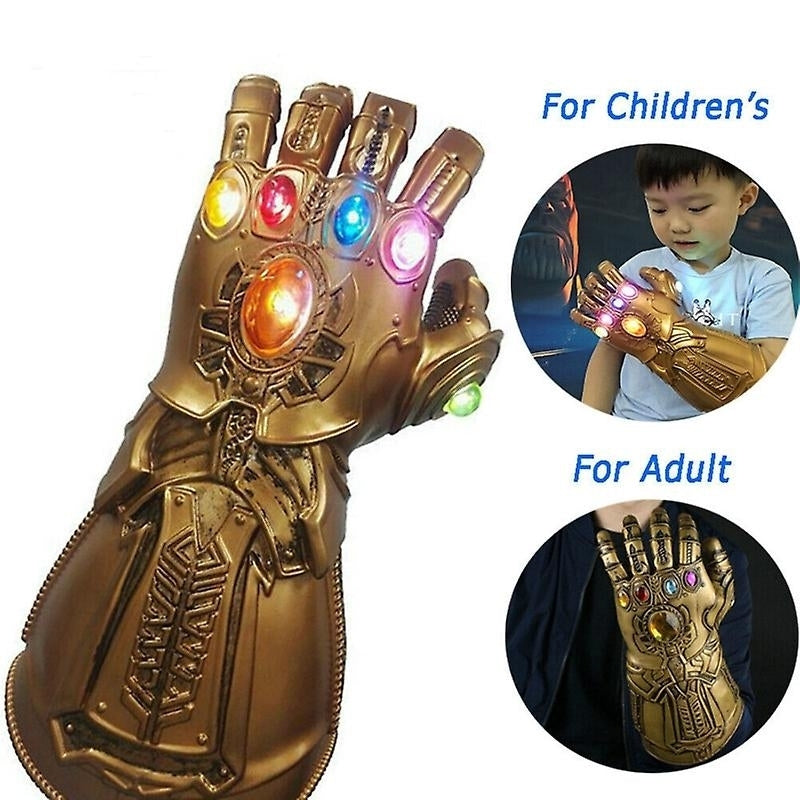 Thanos Infinity Gauntlet Led Gem Light Up Glove Avengers Action Figure Cosplay Kids Toy Image 4