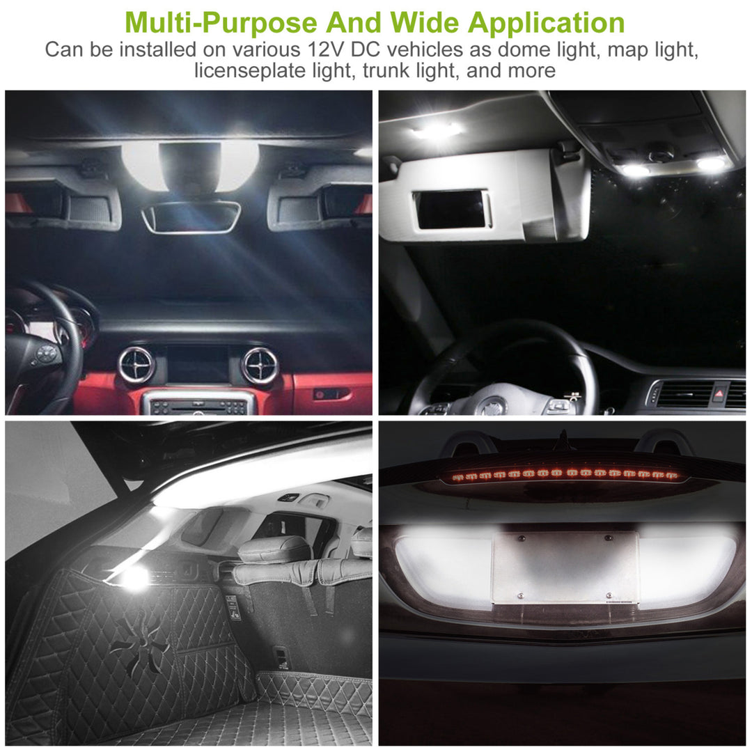 20Pcs T10 SMD5730 LED Light Bulbs 6000K Wedge Light Lamps Dome Map License Plate Car Interior Festoon Lights Kits Image 6