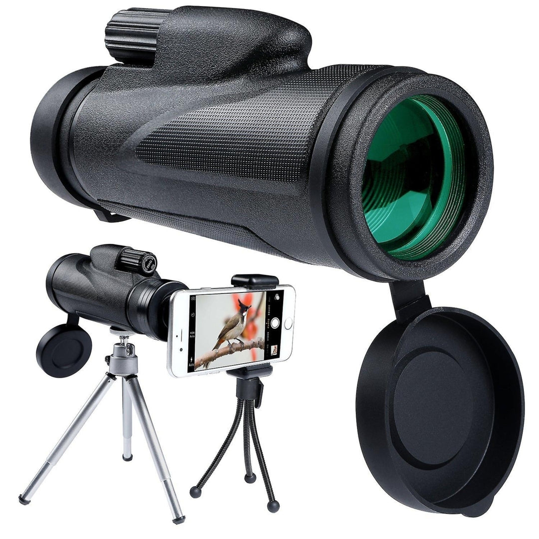 Monocular Scope Telescope Low Light Night Vision With Quick Smartphone Holder 12x50 Hd Image 4