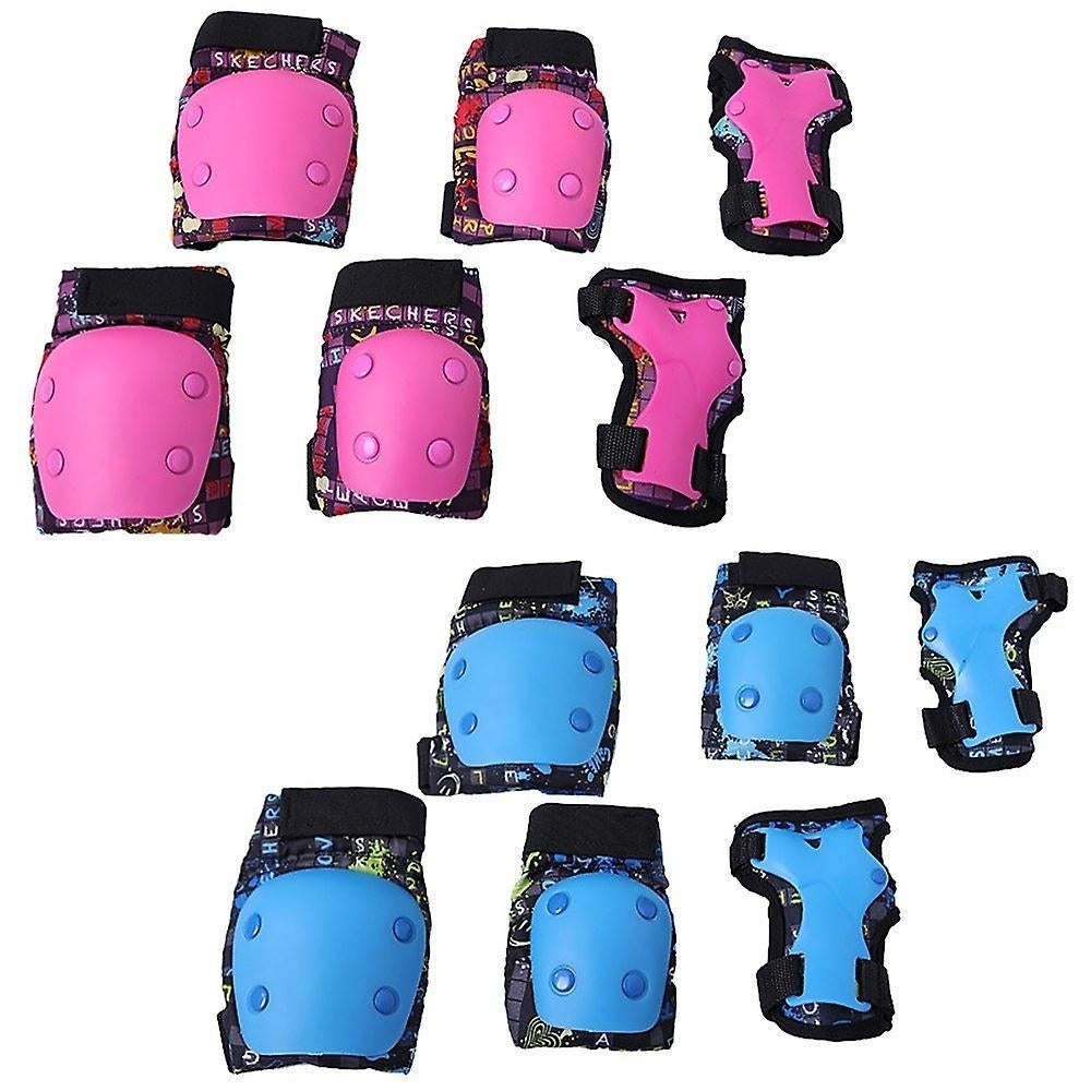 6 In 1 Kids Bike Knee Elbow Pads Set Wrist Guards Image 2