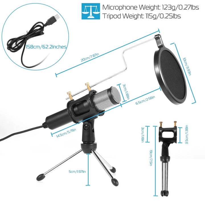 Professional Condenser Microphone Studio Recording Cardioid Microphone Image 6