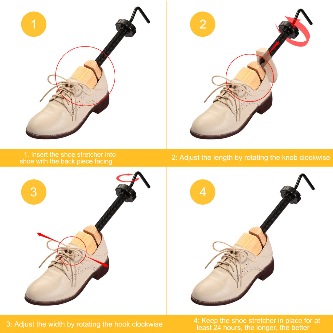 2Pcs Shoe Stretcher 2-Way Shoe Widener Expander Shoe Tree Adjustable Length Image 6