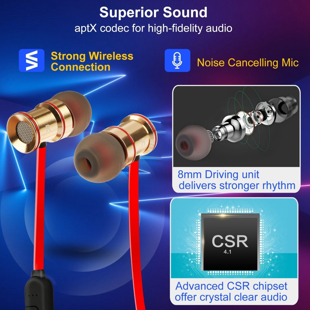 Sport Headsets Wireless V4.1 In-Ear Stereo Headphones Sweat-proof Image 3