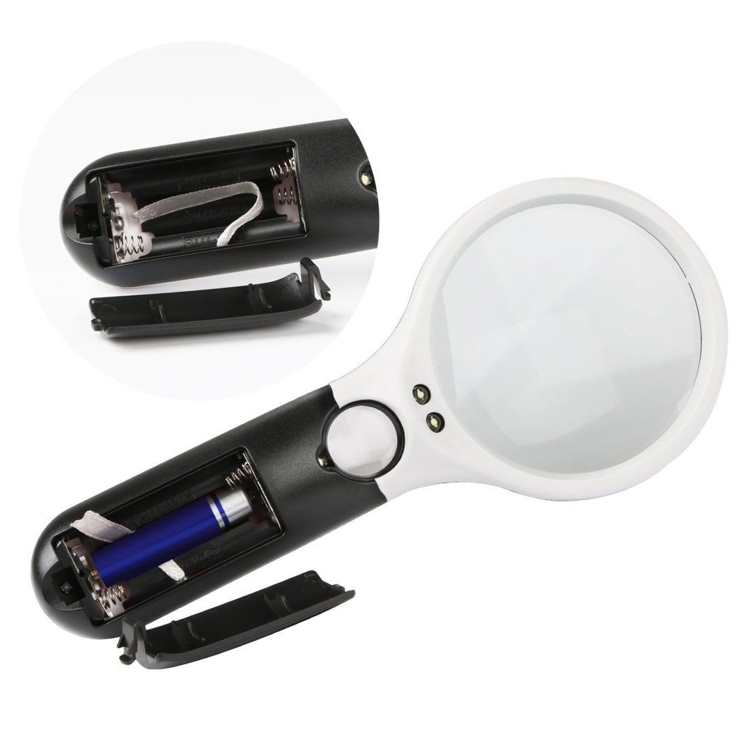 LED Magnifying Glass 45X 3X Handheld with 3 LED Lights Scratch Resistant Lens Image 8