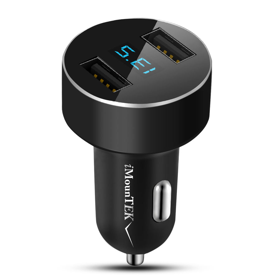 Universal 15W 3.1A Dual USB Car Charger Adapter Aluminum Alloy Fast Car Charging Adapter Image 1