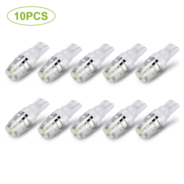10PCS T10 LED Bulbs 194 LED Lights 12V 1W 5730 Xenon White Wedge Base LED Replacement Bulbs Image 1
