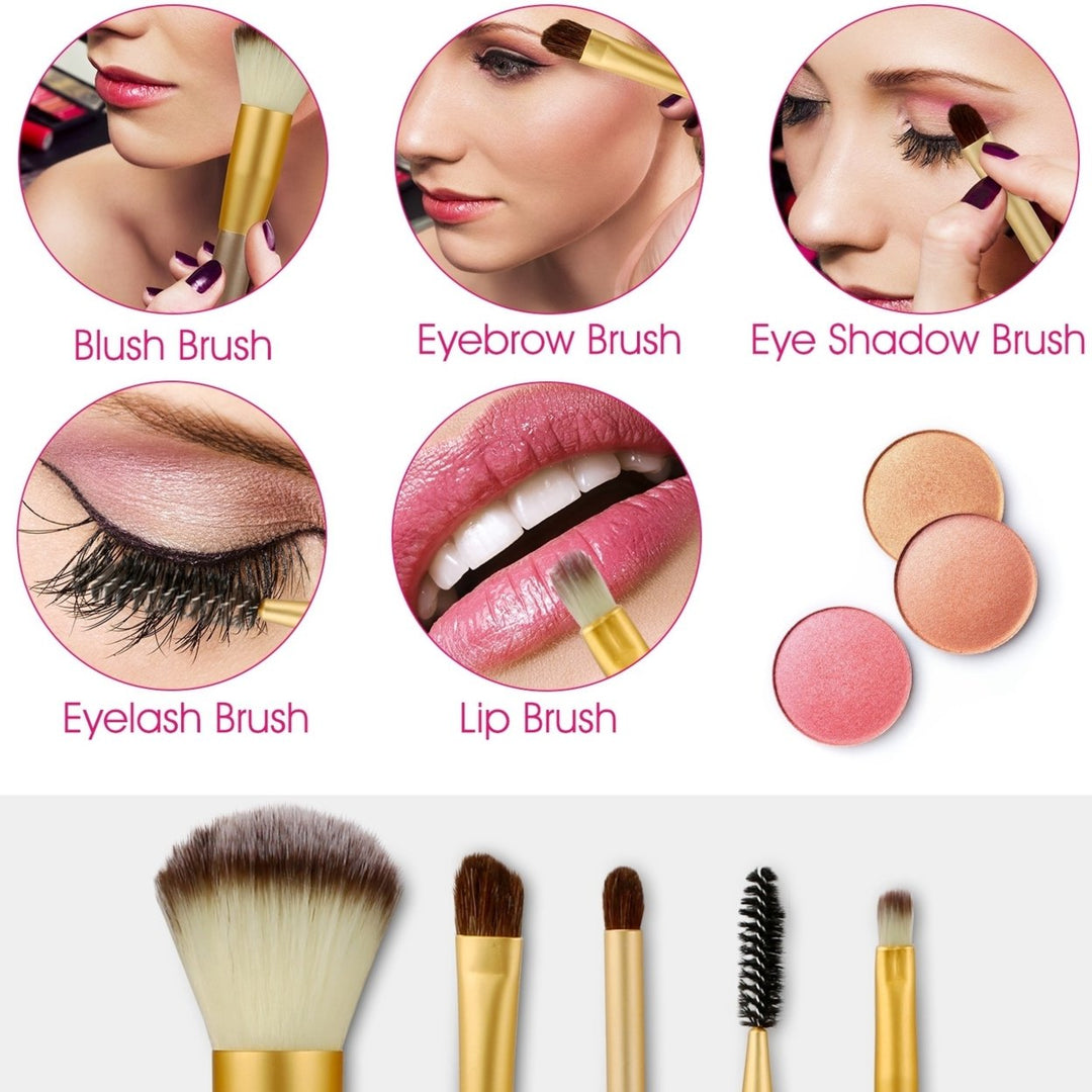 24Pcs Makeup Brushes Set Eye Shadows Face Foundation Brushes Cruelty-Free Image 7