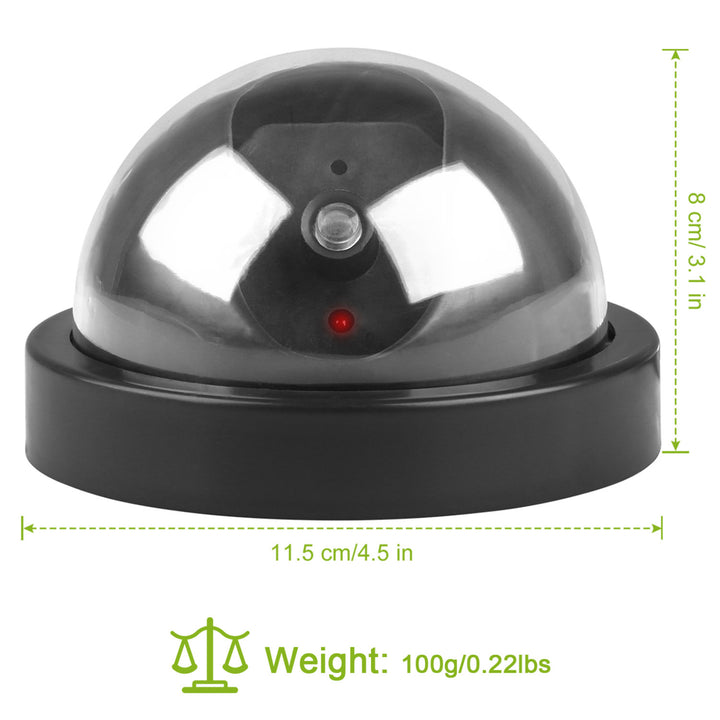 4 Packs Realistic Fake Security Camera Dome with Flashing LED Lights Image 4