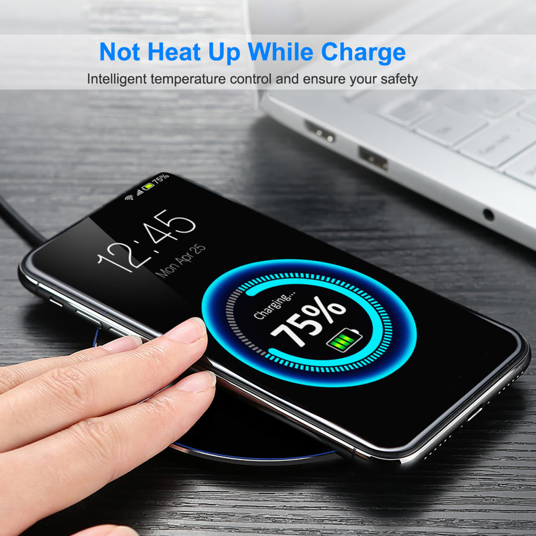 Wireless Charger Qi-Certified Ultra-Slim 5W Charging Pad for iPhone XS Image 2