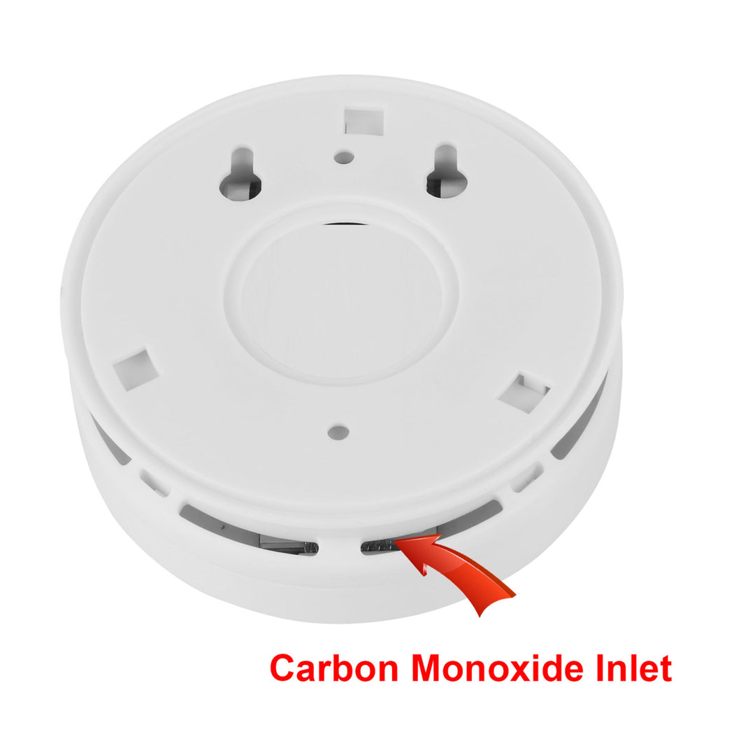 Battery Operated Carbon Monoxide Sensor Alarm LCD Display White 3AA Batteries Image 6