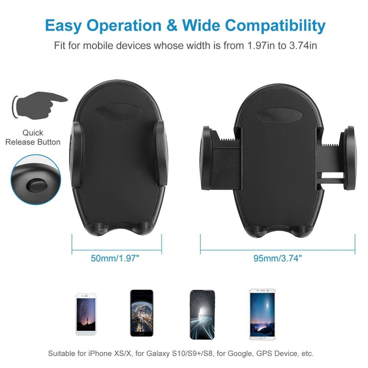 360 Degree Rotation Car Phone Mount 3.1A Dual USB Cigarette Lighter Image 3