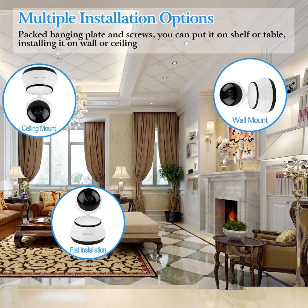 720P WiFi IP Camera Motion Detection IR Night Vision Indoor 360 Degree Coverage Image 2
