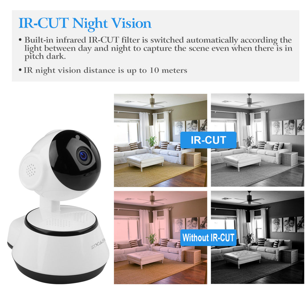 720P WiFi IP Camera Motion Detection IR Night Vision Indoor 360 Degree Coverage Image 7