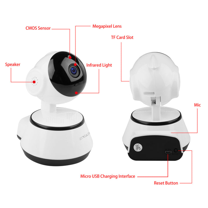 720P WiFi IP Camera Motion Detection IR Night Vision Indoor 360 Degree Coverage Image 12