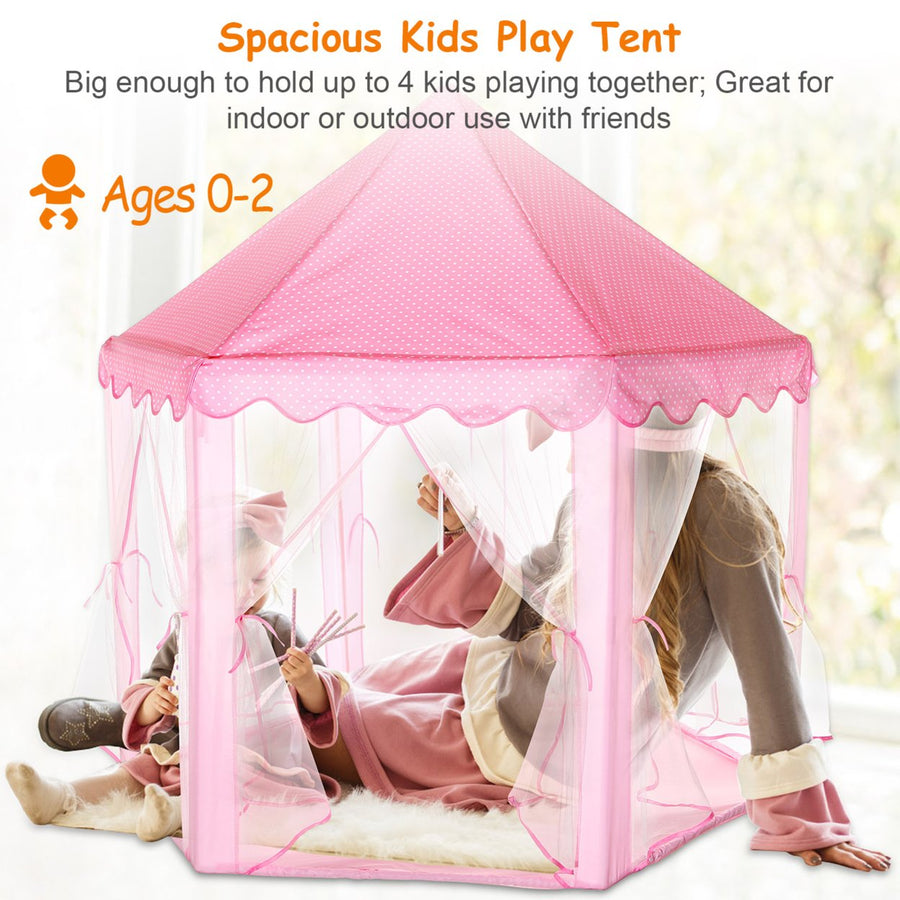 Kids Play Tents Princess for Girls Princess Castle Children Playhouse Indoor Outdoor Use Image 1