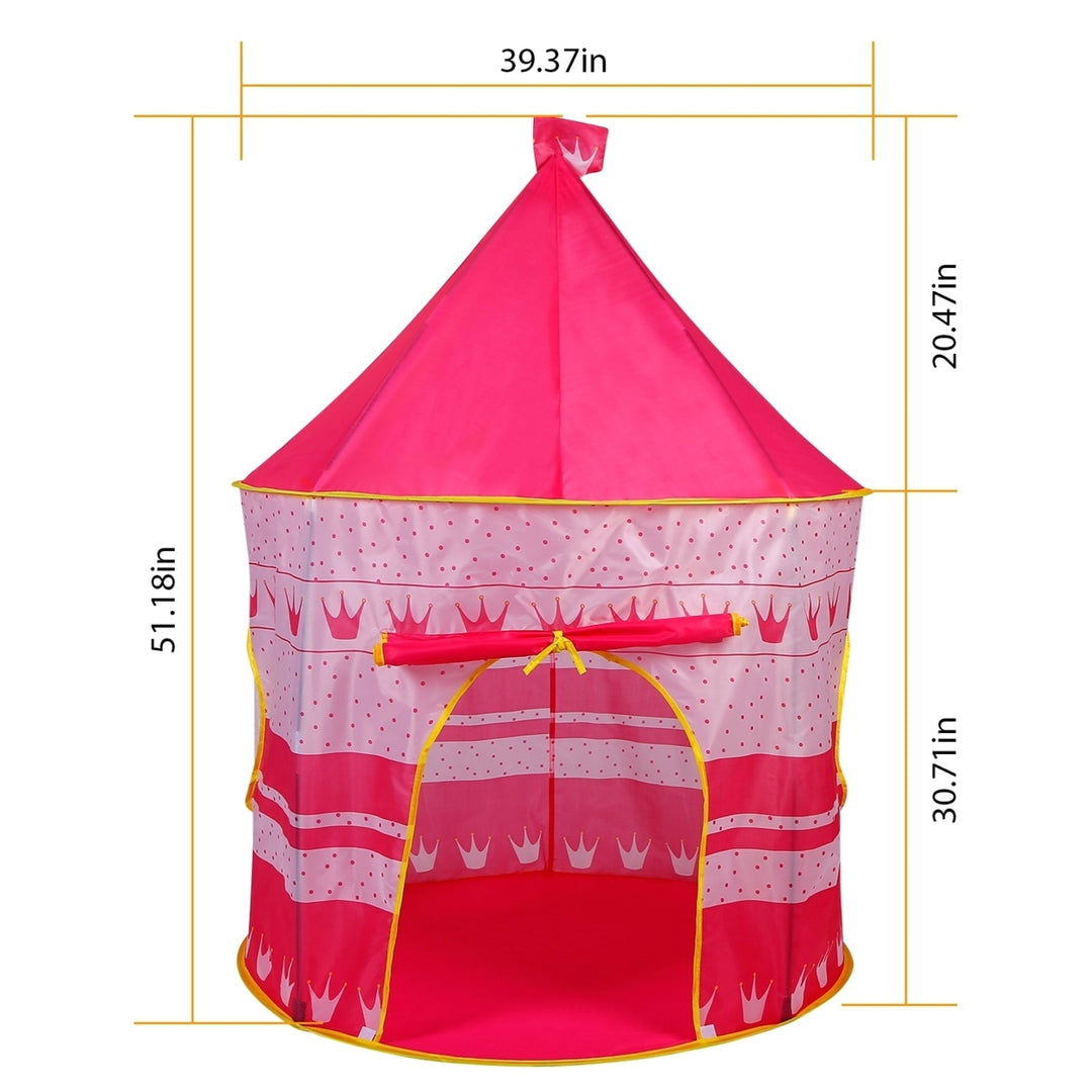 Kids Play Tent Foldable Pop Up Children Play Tent Portable Baby Play House Castle with Carry Bag Image 4