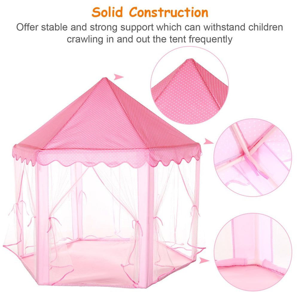 Kids Play Tents Princess for Girls Princess Castle Children Playhouse Indoor Outdoor Use Image 2