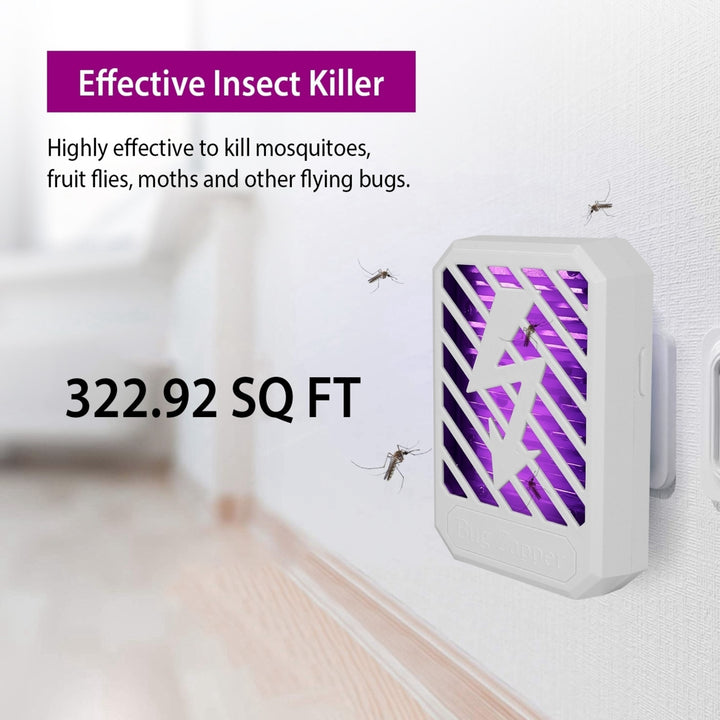 Indoor Plug In Bug Electric Zapper UV Mosquito Insect Killer Lamp Harmless Odorless Noiseless Trap Image 4