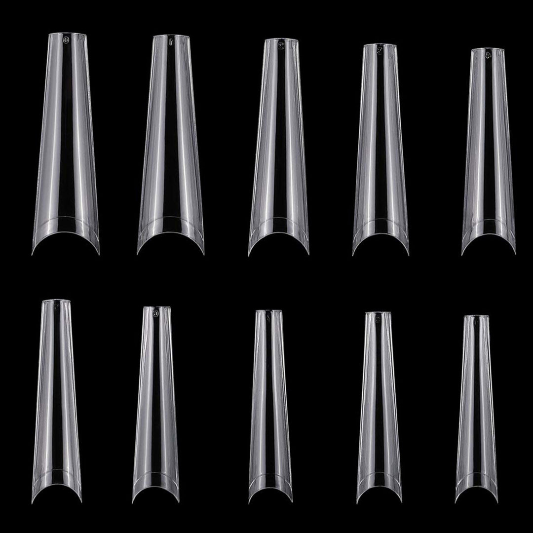 500Pcs False Nail Tips C Curve Half Cover French Nails Extra Long Fake Finger Nails 10Sizes Image 1
